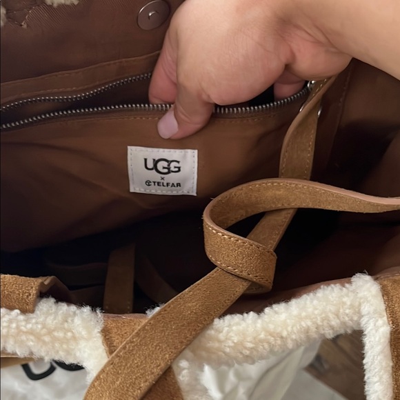 Telfar x UGG Brown Shearling med Tote Bag - Picture 3 of 5